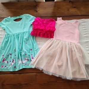 Dress Bundle - 4T - Unicorns, Ruffles & Tulle